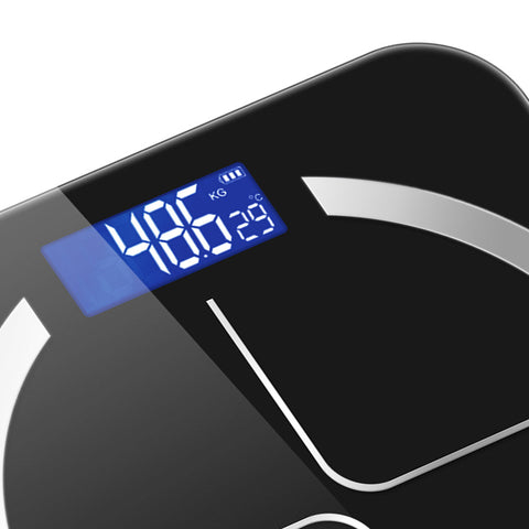 180kg Glass Digital Fitness Electronic Scales Black