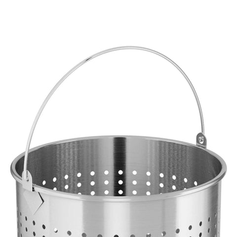 50L 18/10 Stainless Steel Perforated Pasta Strainer with Handle