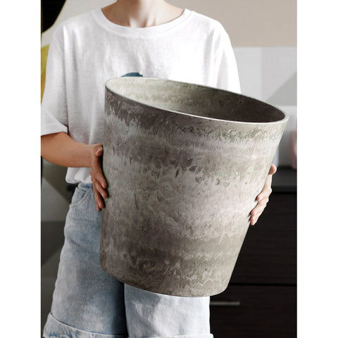 32cm Rock Grey Round Resin Planter