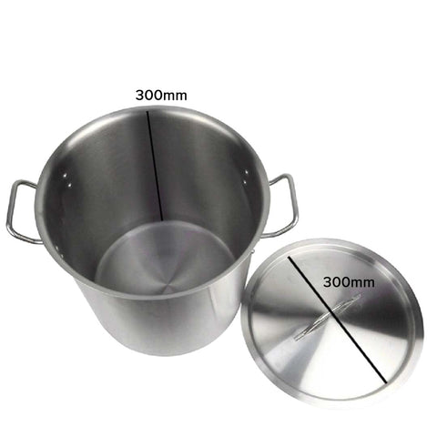 21L 18/10 Stainless Steel Stockpot with Perforated Pasta Strainer