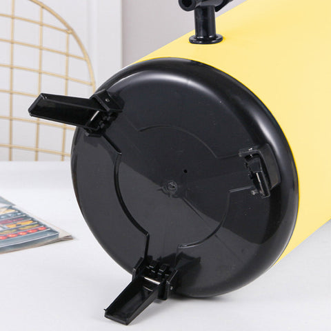 8L Stainless Steel Milk Tea Barrel with Faucet Yellow