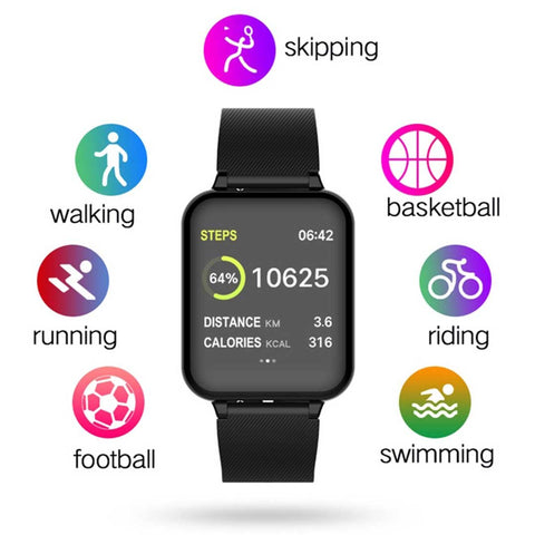 Waterproof Smart Watch Tracker Black