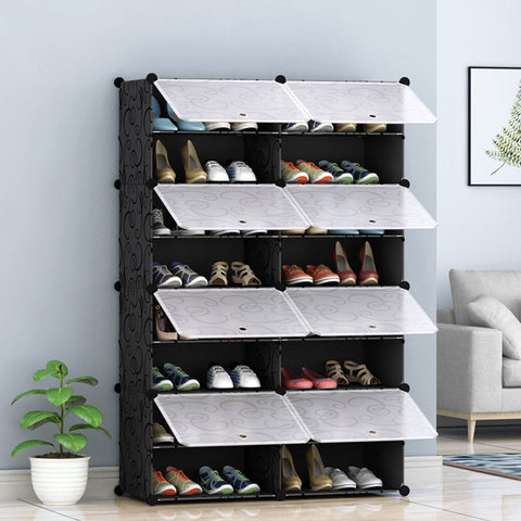 8 Tier 2 Column Shoe Rack Organizer