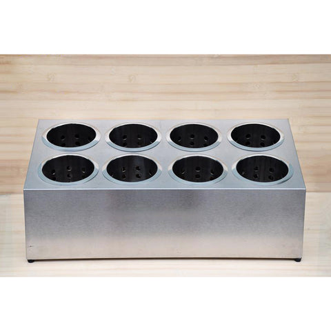 18/10 Stainless Steel Commercial Cutlery Holder with 8 Holes