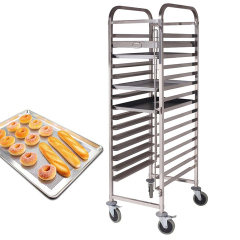 Gastronorm Trolley 15 Tier Stainless Steel Suits 60*40cm Tray