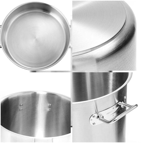 71L Top Grade 18/10 Stainless Steel Stockpot No Lid