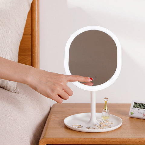 20cm White Rechargeable LED Light Makeup Mirror