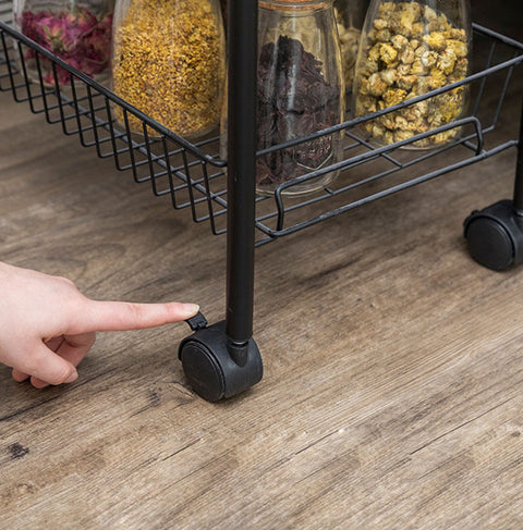 3 Tier Steel Mesh Kitchen Cart