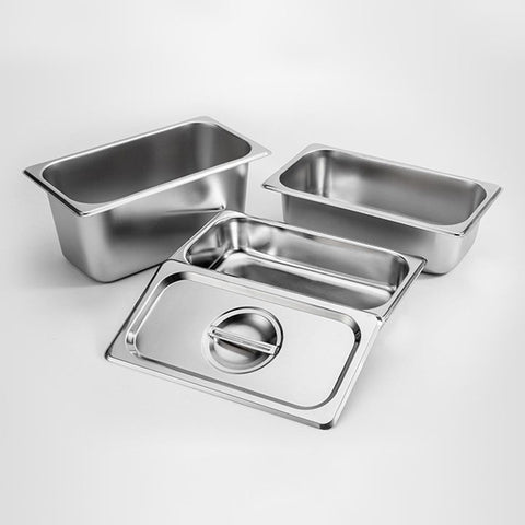 Gastronorm GN Pan Full Size 1/3 GN Pan 15cm Deep Stainless Steel Tray With Lid