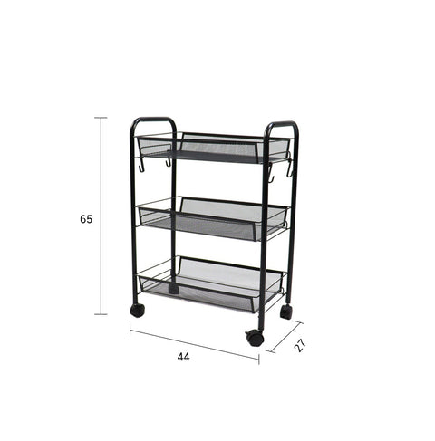 3 Tier Steel Mesh Kitchen Cart