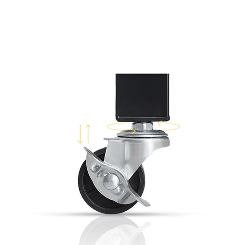 4 Tier Black Foldable Display Stand with Wheels