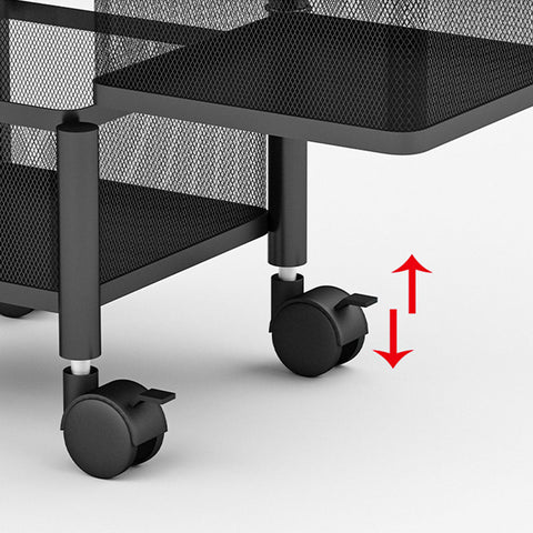 3 Tier Steel Square Rotating Kitchen Cart