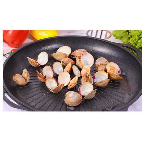 Portable BBQ Butane Gas Stove Non-Stick Grill Round Plate