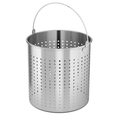 21L 18/10 Stainless Steel Stockpot with Perforated Pasta Strainer