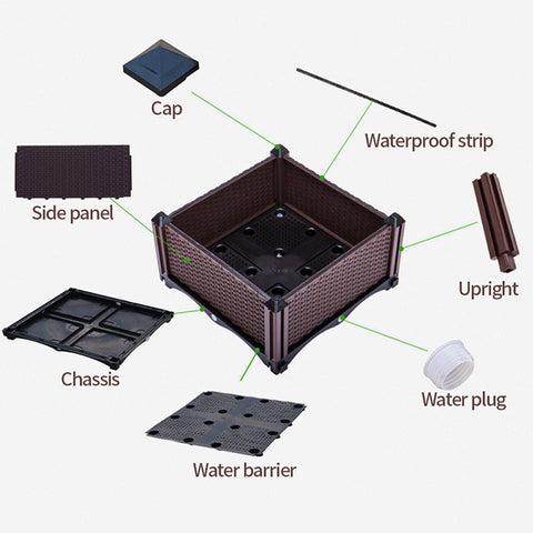 40X51CM Garden Plastic Planter Box with Legs