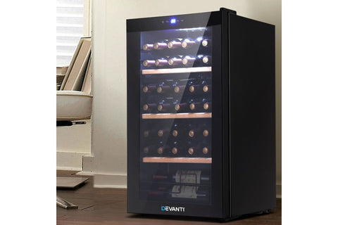 Devanti 34 Bottles Wine Cooler Compressor Chiller Beverage Fridge Terrific Buys