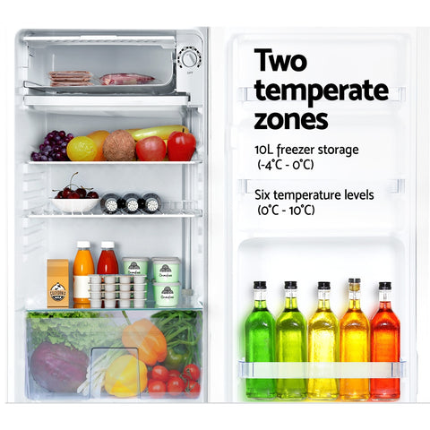 Devanti Mini Bar Fridge Portable Office Home Refrigerator Cooler Freezer 95L