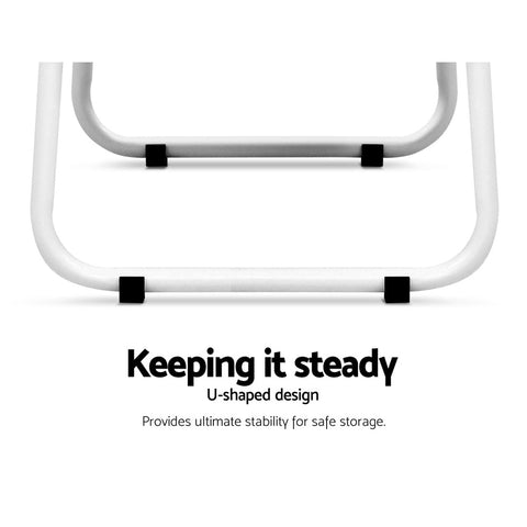 Closet Storage Rack Clothes Hanger Shelf Garment Rail Stand Wardrobe Organiser White