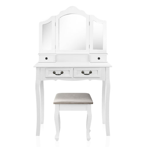 Artiss Dressing Table with Mirror - White