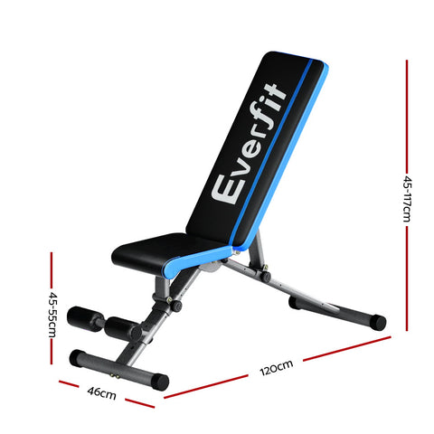 Everfit 330KG Weight Bench 10 Levels Adjustable FID Bench Home Gym Bench Press