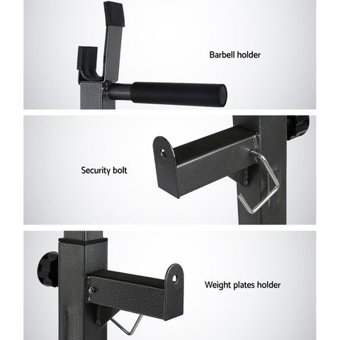 Everfit Squat Rack Pair Barbell Stand