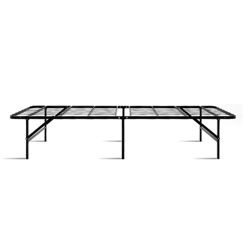 Artiss Folding Bed Frame Single Metal Bed Base Portable Black