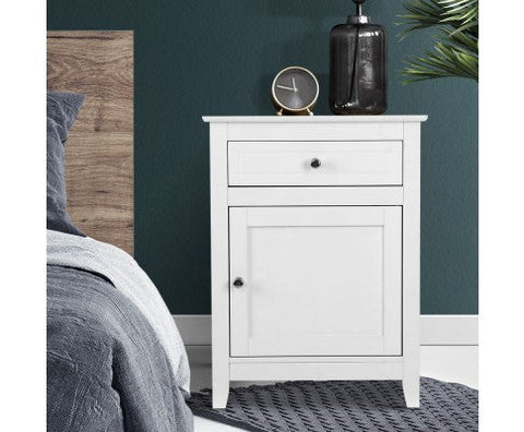 Artiss Bedside Tables Big Storage Drawers Cabinet Nightstand Lamp Chest White