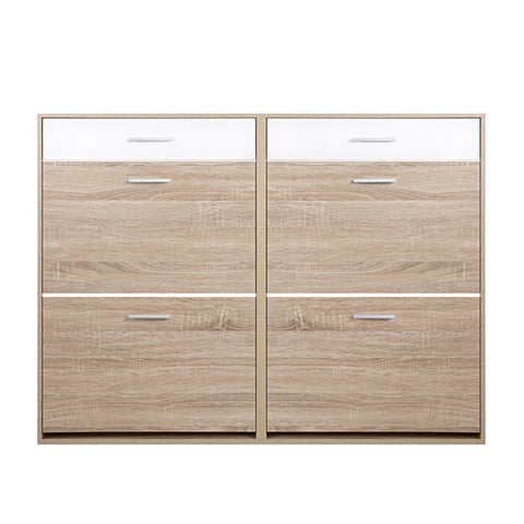 Artiss 2 Tier Shoe Cabinet - Wood