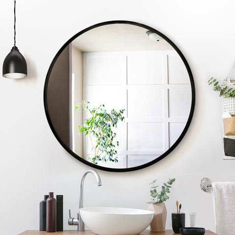 Embellir 80cm Wall Mirror Bathroom Round Makeup Mirror