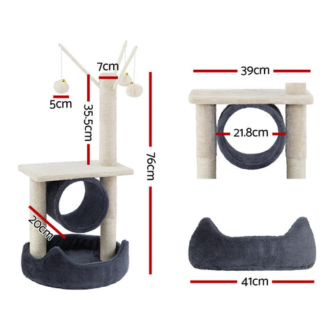 i.Pet Cat Tree Scratching Post Scratcher Tower Condo House Hanging toys 53cm