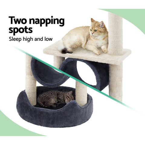 i.Pet Cat Tree Scratching Post Scratcher Tower Condo House Hanging toys 53cm