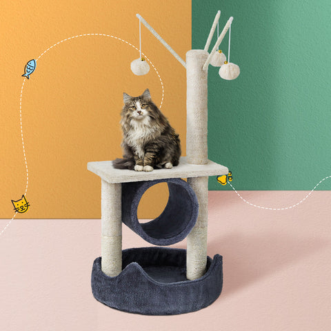 i.Pet Cat Tree Scratching Post Scratcher Tower Condo House Hanging toys 53cm