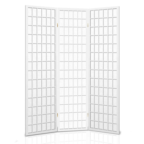 Artiss Room Divider Screen Wood Timber Dividers Fold Stand Wide White 3 Panel