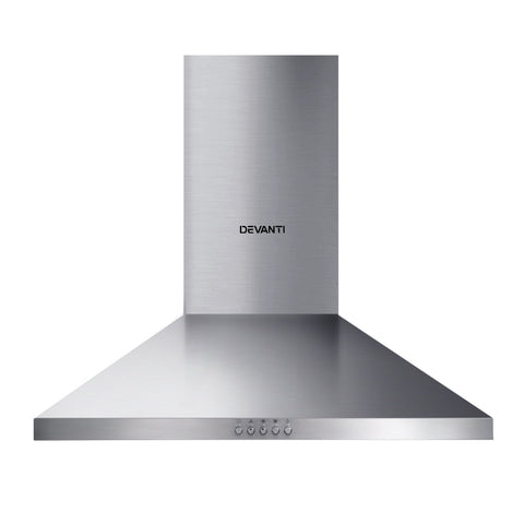 Devanti RangeHood 60cm 600mm Kitchen Canopy Stainless Steel Rangehood Wall Mount