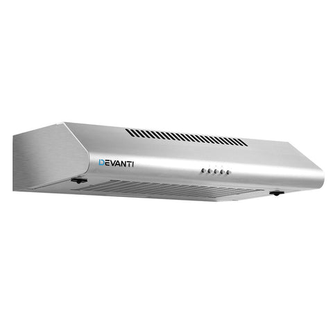 DEVANTI Fixed Range Hood Rangehood Stainless Steel Kitchen Canopy 60cm 600mm