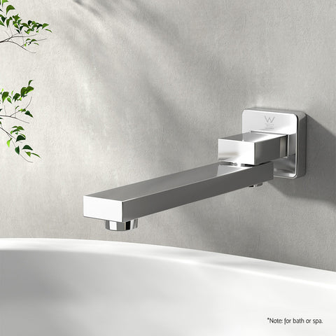 Cefito Bathroom Tap Wall Bath Spout 180 Swivel Bathtub Shower Square Chrome