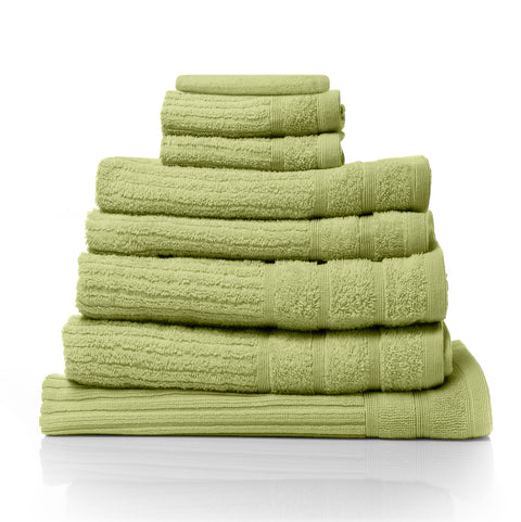 Royal Comfort Eden Egyptian Cotton 600GSM 8 Piece Luxury Bath Towels Set - Spearmint