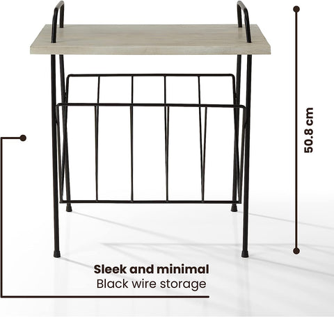 Crosley Wiltshire Turntable Stand Modern Retro White Wash Wood