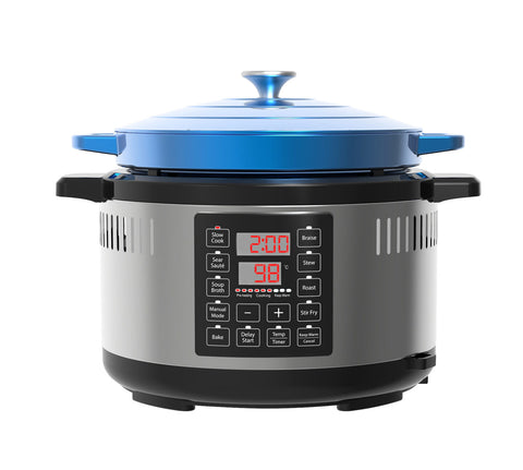 6.5L Smart Digital Dutch Oven w/ 8 Cook Settings, Stainless Steel