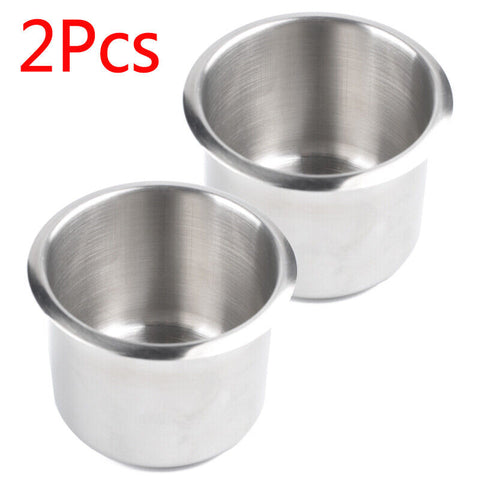 2PCS Stainless Steel Cup Drink Holder For Marine Car Truck Camper RV Boat