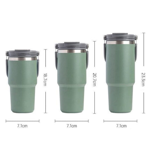 600ML Purple Stainless Steel Travel Mug with Leak-proof 2-in-1 Straw and Sip Lid, Vacuum Insulated Coffee Mug for Car, Office, Perfect Gifts, Keeps Liquids Hot or Cold