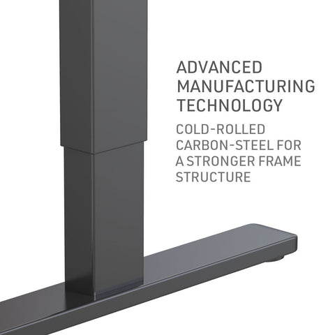 FORTIA Sit Stand Standing Desk, 140x60cm, 72-118cm Height Adjustable, 70kg Load, Oak style/Black Frame