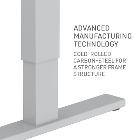 FORTIA Sit Stand Standing Desk, 120x60cm, 72-118cm Height Adjustable, 70kg Load, Oak style/Silver Frame