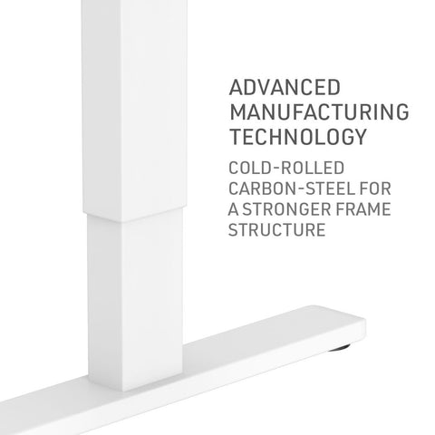 FORTIA Sit Stand Standing Desk, 120x60cm, 72-118cm Height Adjustable, 70kg Load, Light Oak style/White Frame