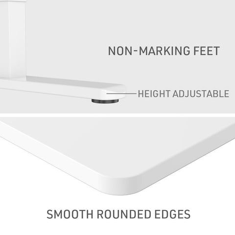 FORTIA Sit Stand Standing Desk, 120x60cm, 72-118cm Height Adjustable, 70kg Load, Light Oak style/White Frame