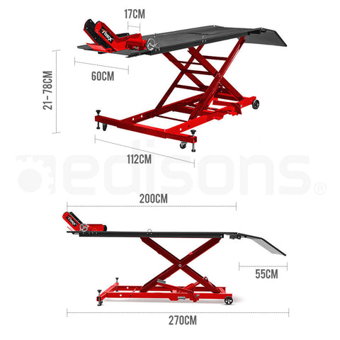 T-REX Hydraulic Motorcycle Lift Jack Stand Motorbike Bike Lifter Table Bench Hoist