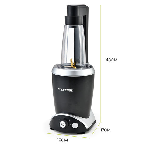 PolyCool 1000W 2in1 Vacuum Blender, 700ml Capacity, Removable Sealing Arm