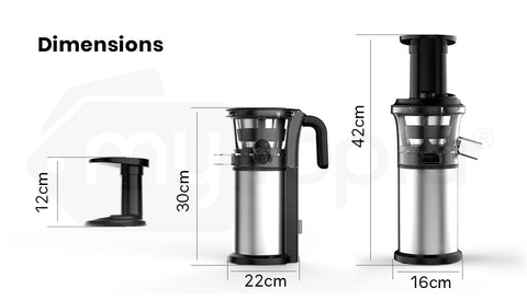 EUROCHEF Cold Press Slow Juicer Machine Fruit Electric Juice Maker Vegetable Extractor Squeezer