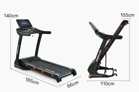 PROFLEX Electric Treadmill Auto Incline Foldable Run Machine 480MM Belt Home Gym Fitness Large