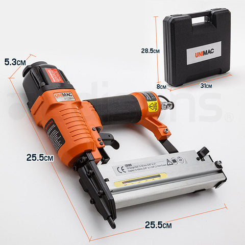 UNIMAC 2in1 Air Brad + Staple Finishing Nail Gun Pneumatic Nailer Finish